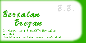 bertalan brezan business card